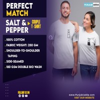 Buy Salt And Pepper Same Tshirt for Couple– Punjabi Adda